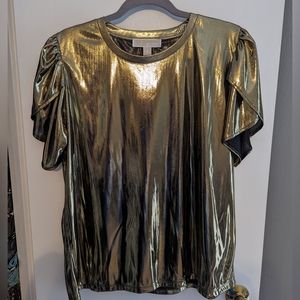 Michael Kors Metallic Gold Shirt